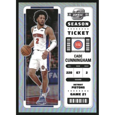 2022-23 Panini Contenders Optic Silver #10 Cade Cunningham