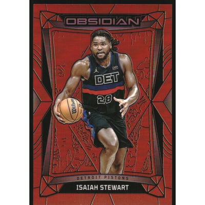 2023-24 Panini Obsidian Electric Etch Orange Flood #103 Isaiah Stewart