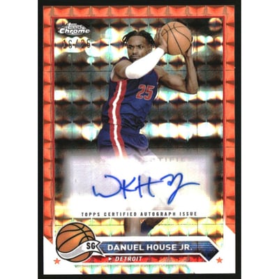 2023-24 Topps Chrome Autographs Orange Geometric Refractors #CGDHO Danuel House Jr.