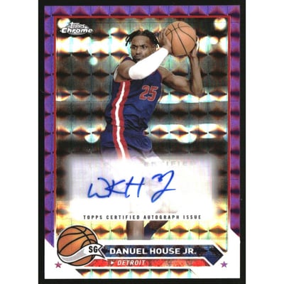 2023-24 Topps Chrome Autographs Purple Geometric Refractors #CGDHO Danuel House Jr.