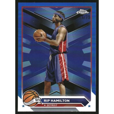 2023-24 Topps Chrome Blue Refractors #109 Rip Hamilton