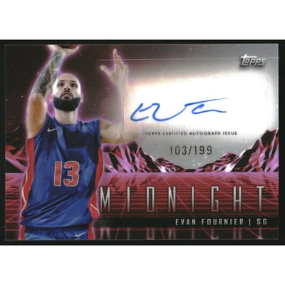 2023-24 Topps Midnight Horizon Signatures Twilight #HSEF Evan Fournier