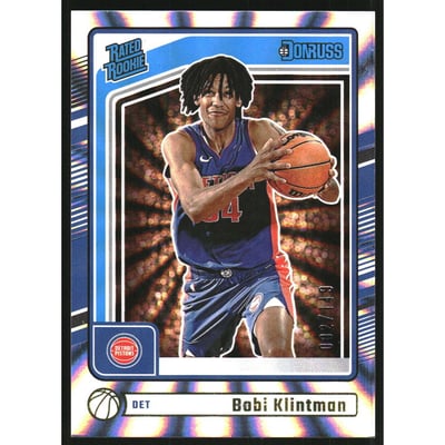 2024-25 Donruss Holo Laser #207 Bobi Klintman RR