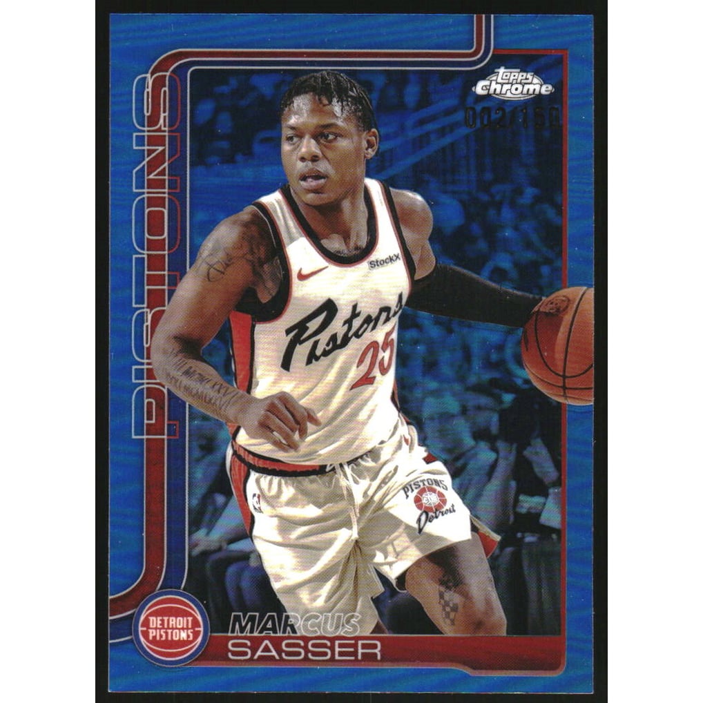 2025-26 Topps Chrome Blue Refractors #35 Marcus Sasser
