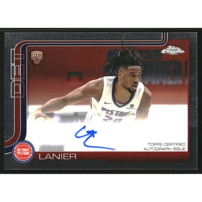 2025-26 Topps Chrome Rookie Autographs #TCARCL Chaz Lanier