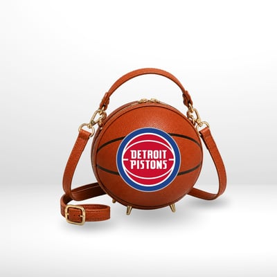 Detroit Pistons by Jill Martin Basketball Crossbody Fan Bag