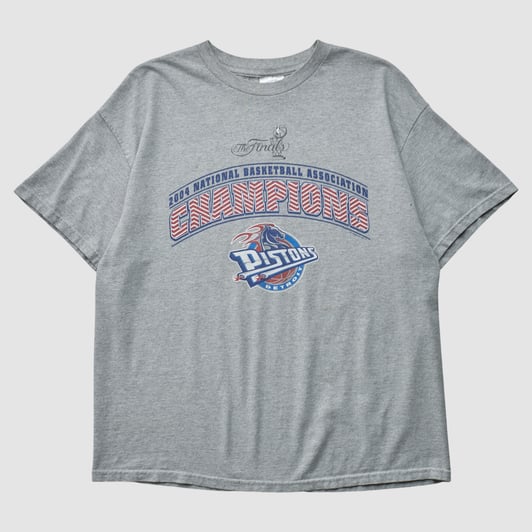 Detroit Pistons Tennessee River 2004 T-shirt - Heather Gray - XL by Fanatics Real Vintage