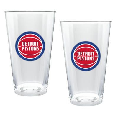 Detroit Pistons Two-Piece 16oz. Double Play Pint Glass Set