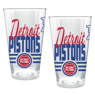 Detroit Pistons Two-Piece 16oz. Heritage Pint Glass Set