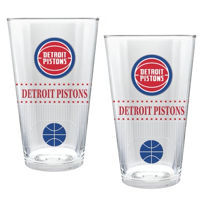 Detroit Pistons Two-Piece 16oz. Stadium Pint Glass Set
