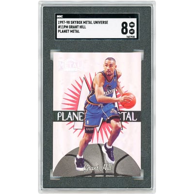 Grant Hill Detroit Pistons 1997-98 Skybox Metal Universe Planet Metal #11 SGC Authenticated 8 Card 