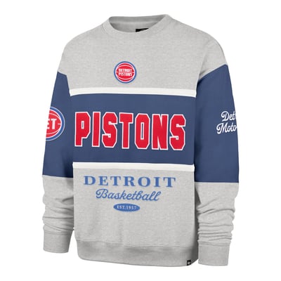 Detroit Pistons '47 Blockfield Maximalist Sweatshirt - Gray
