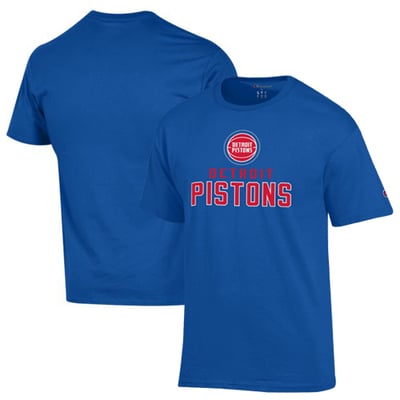 Detroit Pistons Champion Jersey Cotton T-Shirt - Royal
