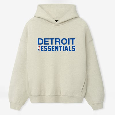 Detroit Pistons Fear of God 90s Relaxed Hoodie - Cream