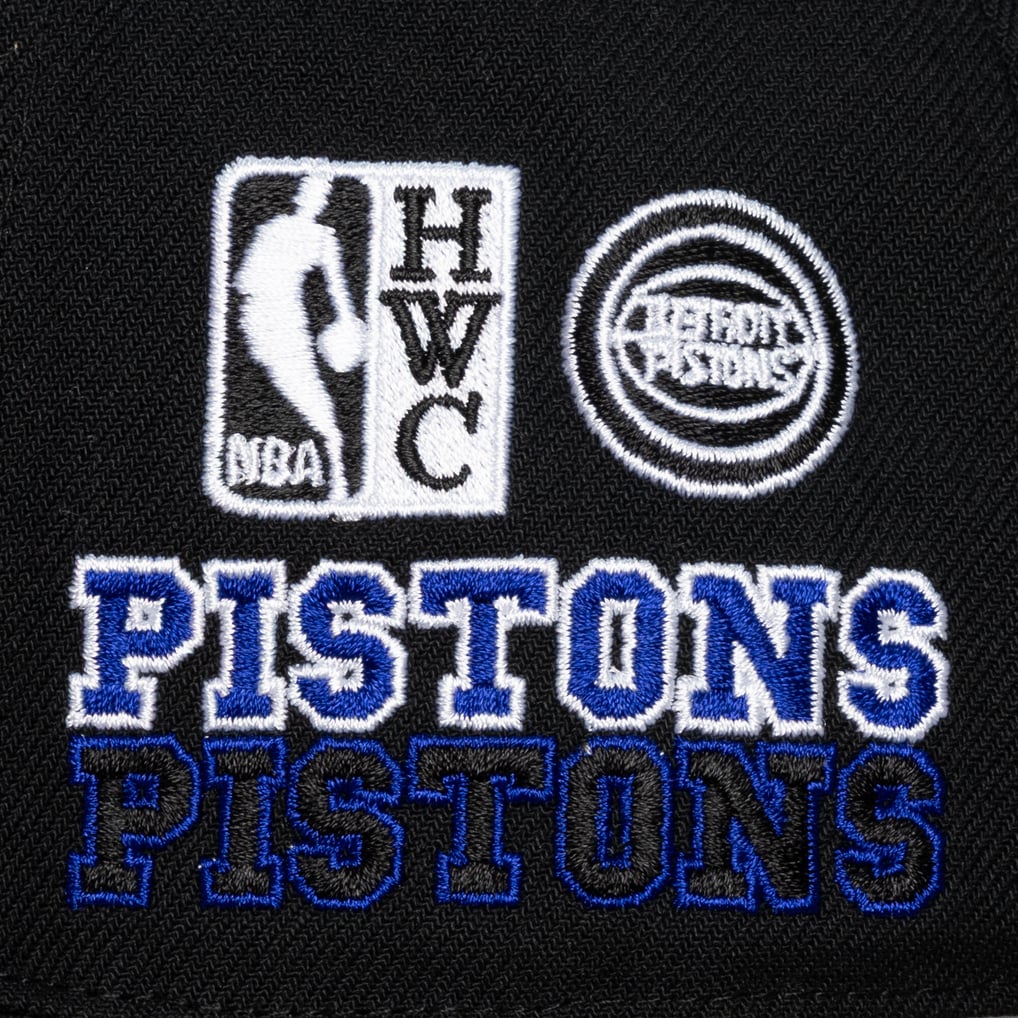 Men's Detroit Pistons Mitchell & Ness Black Hardwood Classics Triple ...