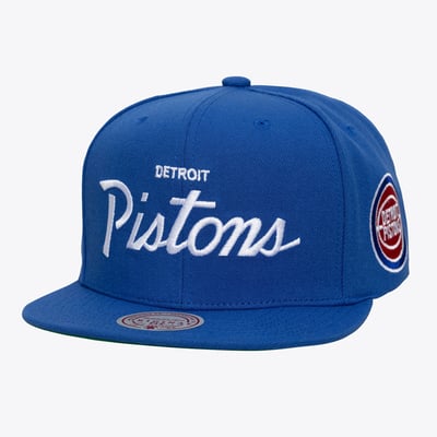 Detroit Pistons Mitchell & Ness Head Coach Snapback Hat - Blue