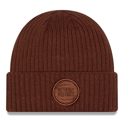 Detroit Pistons New Era Color Pack Cuffed Knit Hat - Brown