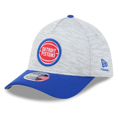  Detroit Pistons New Era 39THIRTY M-Crown Tech Stretch Hat - Gray