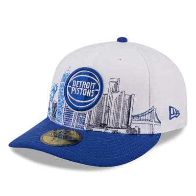 Detroit Pistons New Era City Stitch 59FIFTY Fitted Hat - Gray/Blue