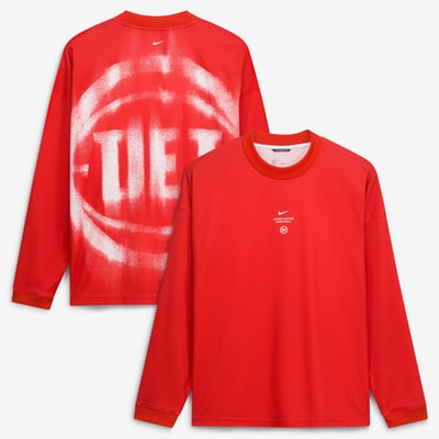 Detroit Pistons Nike 2026/27 Standard Issue Pre-Game Performance Long Sleeve T-Shirt - Red