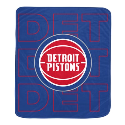 Detroit Pistons Pegasus Abbreviation Echo 50" x 60" Ultra Soft Blanket