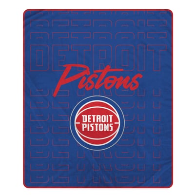 Detroit Pistons Pegasus Echo Script Fade 50" x 60" Ultra Soft Throw Blanket