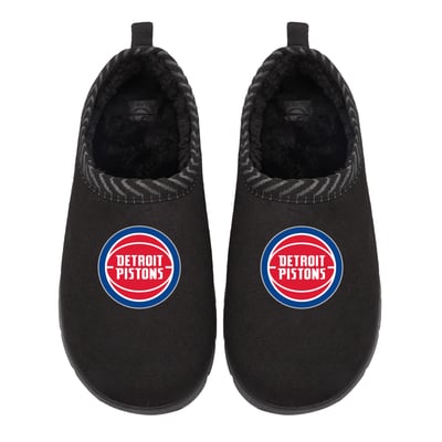 Detroit Pistons ISlide Unisex Primary Logo Mission Slippers - Black
