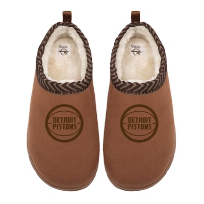 Detroit Pistons ISlide Unisex Tonal Logo Mission Slippers - Tan
