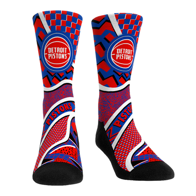  Detroit Pistons Rock Em Unisex Ball Pattern Crew Socks - Blue