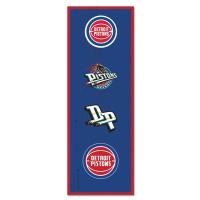 Detroit Pistons WinCraft 6" x 17" Logo Evolution Wood Sign