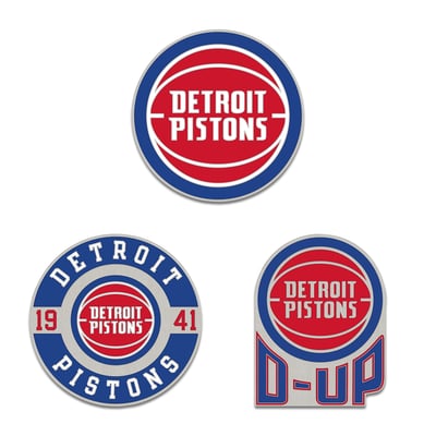 Detroit Pistons WinCraft Three-Piece Collector Pin Set