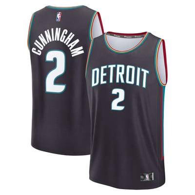 Cade Cunningham Detroit Pistons Fanatics Youth 2025/26 City Edition Fast Break Jersey - Gray