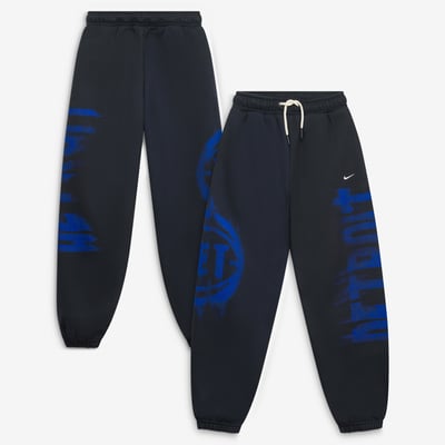  Detroit Pistons Nike Youth 2026/27 Standard Issue Authentic Wordmark Fleece Pants - Black