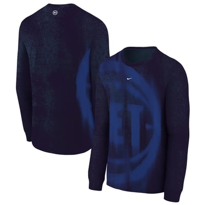  Detroit Pistons Nike Youth 2026/27 Standard Issue Maximal Allover Long Sleeve T-Shirt - Navy