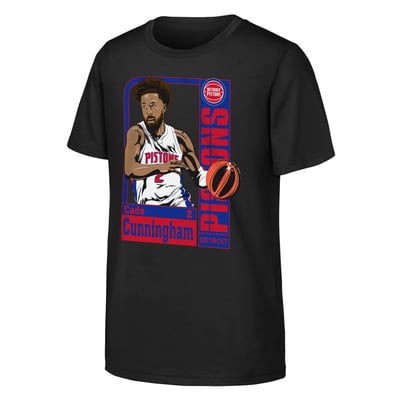 Cade Cunningham Detroit Pistons Outerstuff Youth Calling Card T-Shirt - Black