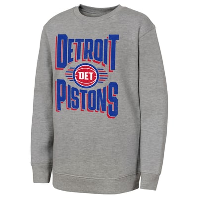 Detroit Pistons Outerstuff Youth Jet Stream Sweatshirt - Gray