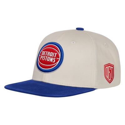 Detroit Pistons Outerstuff Youth Stacks Snapback Hat - Natural/Blue