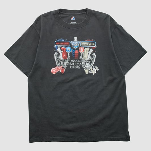 Detroit Red Wings Majestic 2008 T-shirt - Black - M by Fanatics Real Vintage
