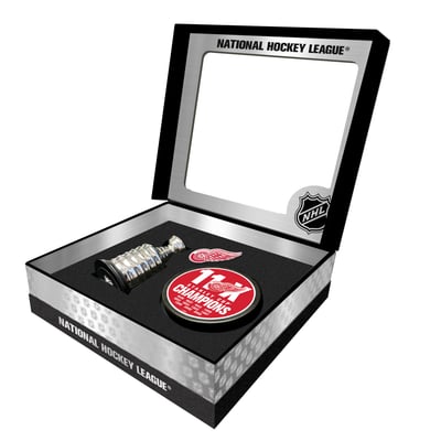 Detroit Red Wings Stanley Cup Champions Mini Replica Stanley Cup & Puck Gift Box Set