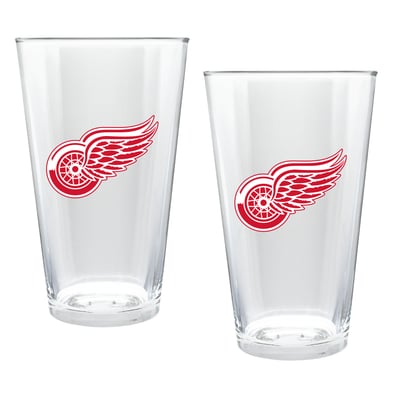 Detroit Red Wings Two-Piece 16oz. Double Play Pint Glass Set