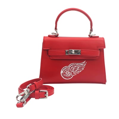 Detroit Red Wings FABGATING by Cuce Team Color Vegan Leather Mini Purse