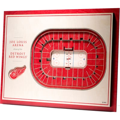 Detroit Red Wings Fanpoint 17'' x 13'' 5-Layer StadiumView 3D Wall Art