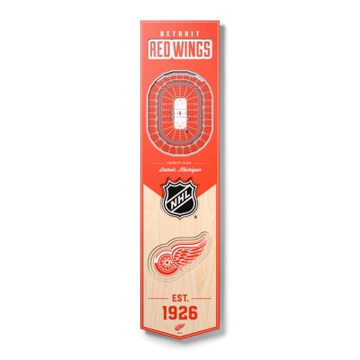 Detroit Red Wings Fanpoint 8'' x 32'' 3D StadiumView Banner