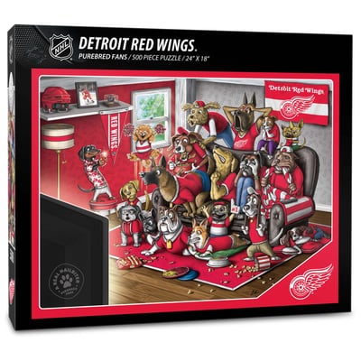 Detroit Red Wings Fanpoint Purebred Fans 18'' x 24'' A Real Nailbiter 500-Piece Puzzle