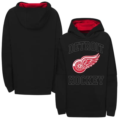Detroit Red Wings Outerstuff Girls Youth Rink Sparkle Hoodie - Black
