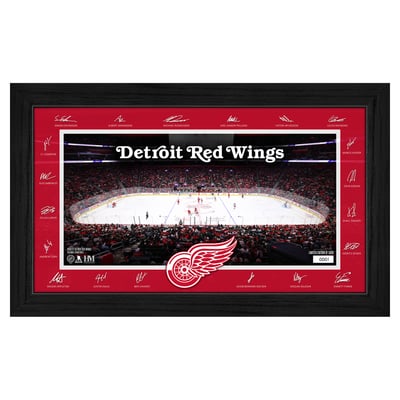 Detroit Red Wings Highland Mint Limited Edition 2026–27 Facsimile Signature 12" x 20" Rink Framed Photo