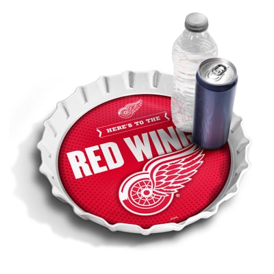 Detroit Red Wings IDNA 13" Bottle Cap Serving Tray