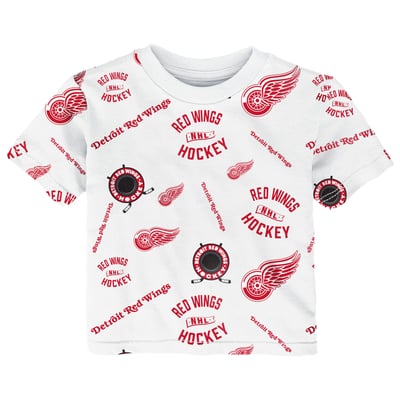 Detroit Red Wings Outerstuff Infant Run Down Allover Print T-Shirt - White