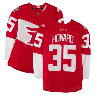 Jimmy Howard Detroit Red Wings Fanatics Authentic Practice-Used #35 Red Jersey vs. Colorado Avalanche on February 27, 2016 