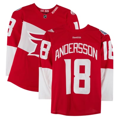 Joakim Andersson Detroit Red Wings Fanatics Authentic Player-Issued #18 Red Jersey vs. Colorado Avalanche on February 27, 2016 